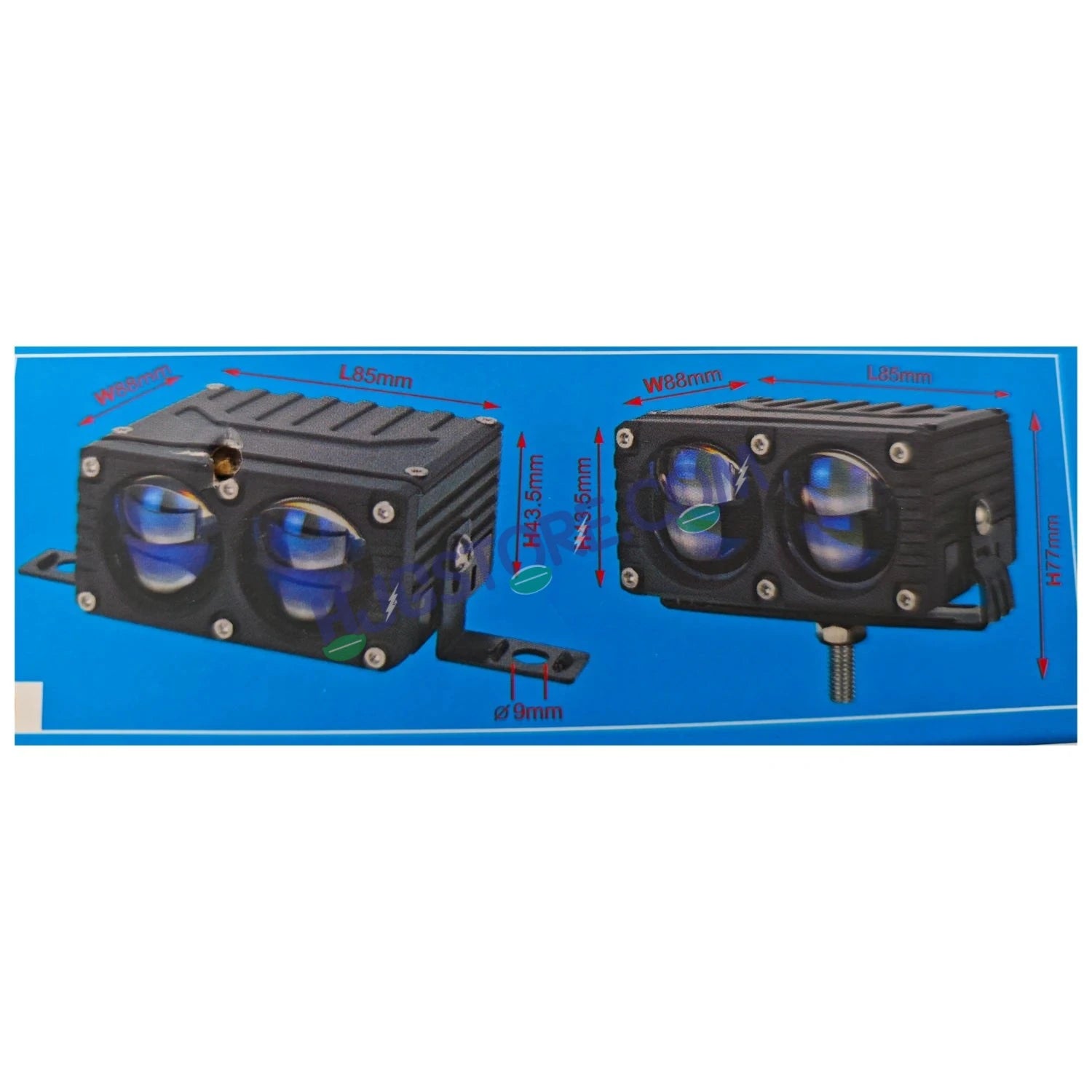 HJG Blaze 2 Lens Waymaker Pro 160W Blaze 2 Lens Foglight New Model LED Foglight with Laser Spot and Wide Spread Red/White/Yellow 160W Foglight Ultra Wide Dual Intensity LED Driving Fog Light 3000K/6500K Universal For All Cars & Bikes LIU HJG Blaze 2 Fog - HJGstore.com