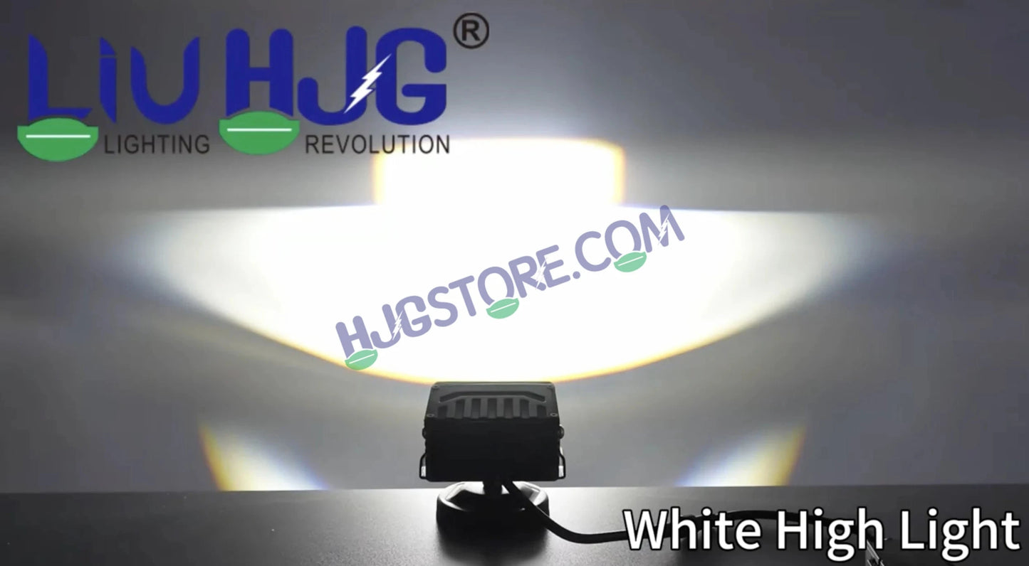 HJG Blaze 2 Lens Waymaker Pro 160W Blaze 2 Lens Foglight New Model LED Foglight with Laser Spot and Wide Spread Red/White/Yellow 160W Foglight Ultra Wide Dual Intensity LED Driving Fog Light 3000K/6500K Universal For All Cars & Bikes LIU HJG Blaze 2 Fog - HJGstore.com