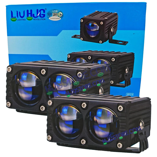 HJG Blaze 2 Lens Waymaker Pro 160W Blaze 2 Lens Foglight New Model LED Foglight with Laser Spot and Wide Spread Red/White/Yellow 160W Foglight Ultra Wide Dual Intensity LED Driving Fog Light 3000K/6500K Universal For All Cars & Bikes LIU HJG Blaze 2 Fog - HJGstore.com