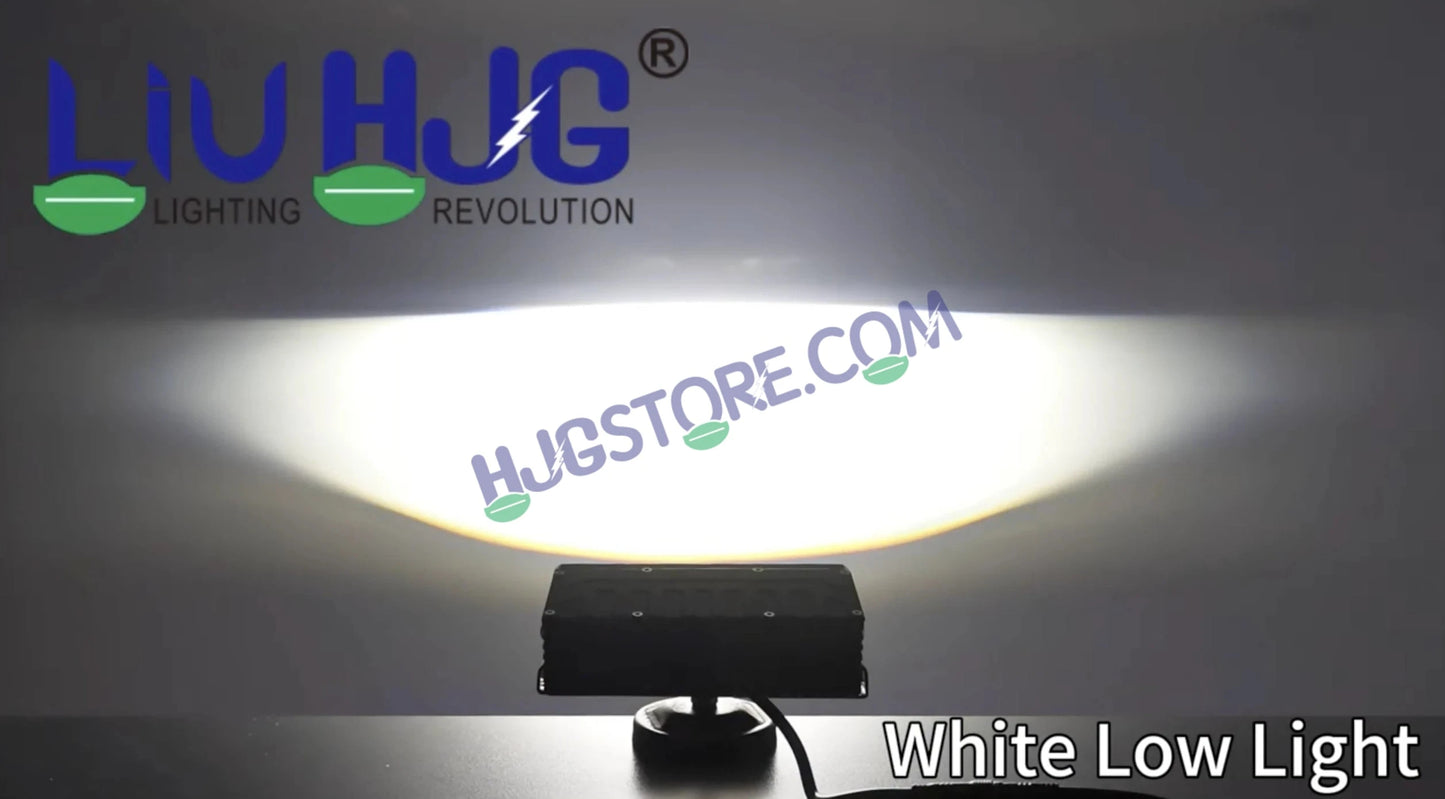 HJG Blaze 4 Lens Waymaker Pro 320W Blaze 4 Lens Foglight New Model LED Foglight with Laser Spot and Wide Spread Red/White/Yellow 320W Foglight Ultra Wide Dual Intensity LED Driving Fog Light 3000K/6500K Universal For All Cars & Bikes LIU HJG Blaze 4 Fog - HJGstore.com