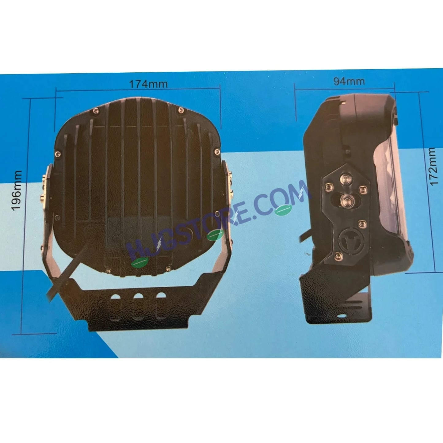 HJG GodsEye 5 Lens Original Gods Eye 5 LED 1.0 White/Red Off Road 7 inch 120W LED Headlight Spot Light Fog Light Universal For Bike, Truck, Jeep, Thar Car Bike Led Headlights Lights Led Fog Lights For Motorcycle Car SUV Lights, Pack of 1 LIU HJG GodsEye 5 - HJGstore.com