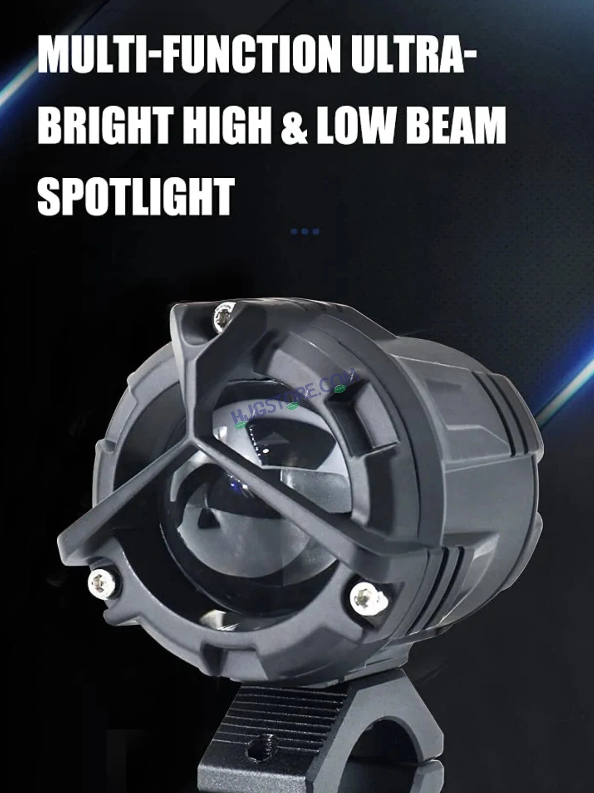 HJG Mini Mercedes Y Lens with Cooling Fan with Wiring Harness Kit 80W Foglight Ultra Wide Dual Intensity LED Driving Fog Lights White (2*40W = 80W Total) Universal For All Cars & Bikes LIU HJG Mini Mercedes Y Lens 80W with Cooling Fan and Wiring Kit - HJGstore.com