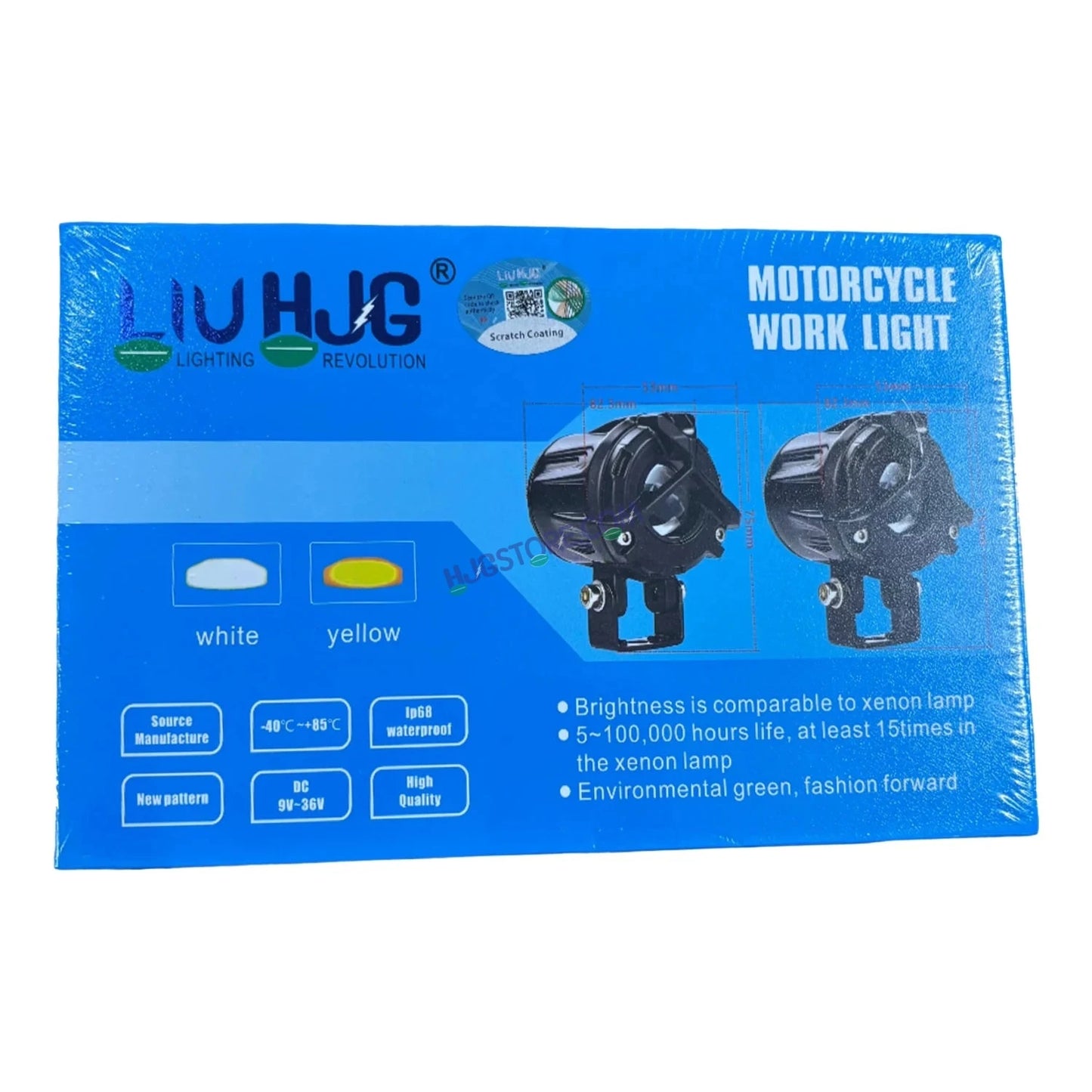 HJG Mini Mercedes Y Lens with Cooling Fan 80W Foglight Ultra Wide Dual Intensity LED Driving Fog Lights White/Yellow (2*40W = 80W Total) Universal For All Cars & Bikes LIU HJG Mini Mercedes Y Lens 80W with Cooling Fan Ultra Wide Light Throw - HJGstore.com