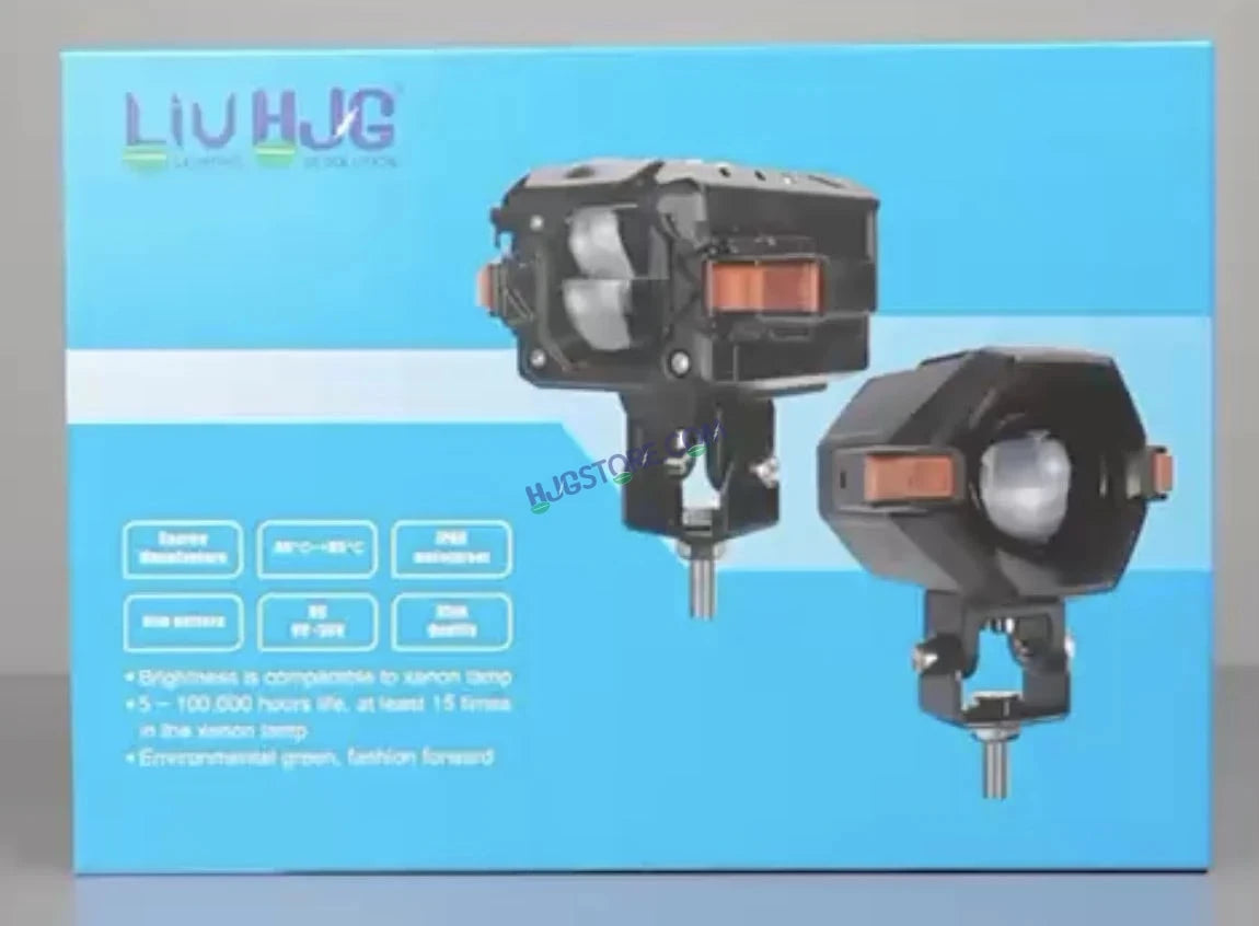 HJG NightBreaker P107 Dual Projector Lens Foglight 120W Dual Lens Projector Lens Fog Light 120W Foglight Ultra Wide Dual Intensity LED Fog Lights White/Yellow Universal For All Cars & Bikes with Hazard Indicator LIU HJG NightBreaker P107 Fog Red Amber DRL - HJGstore.com