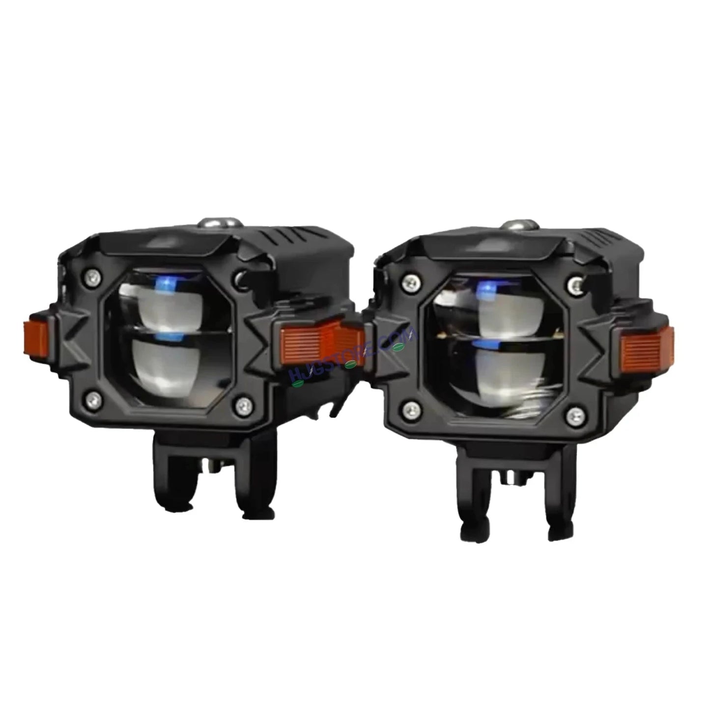 HJG NightBreaker P107 Dual Projector Lens Foglight 120W Dual Lens Projector Lens Fog Light 120W Foglight Ultra Wide Dual Intensity LED Fog Lights White/Yellow Universal For All Cars & Bikes with Hazard Indicator LIU HJG NightBreaker P107 Fog Red Amber DRL - HJGstore.com