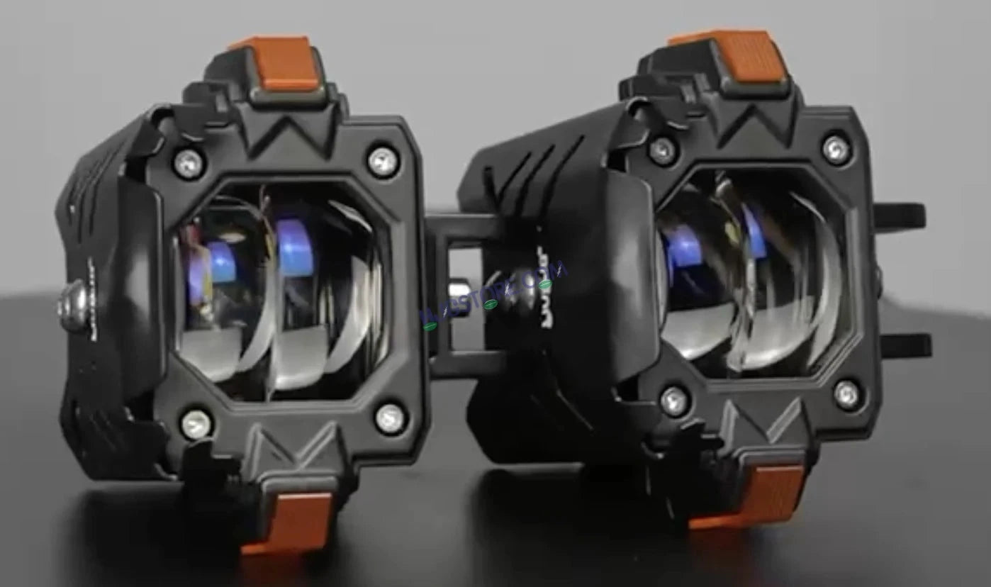 HJG NightBreaker P107 Dual Projector Lens Foglight 120W Dual Lens Projector Lens Fog Light 120W Foglight Ultra Wide Dual Intensity LED Fog Lights White/Yellow Universal For All Cars & Bikes with Hazard Indicator LIU HJG NightBreaker P107 Fog Red Amber DRL - HJGstore.com