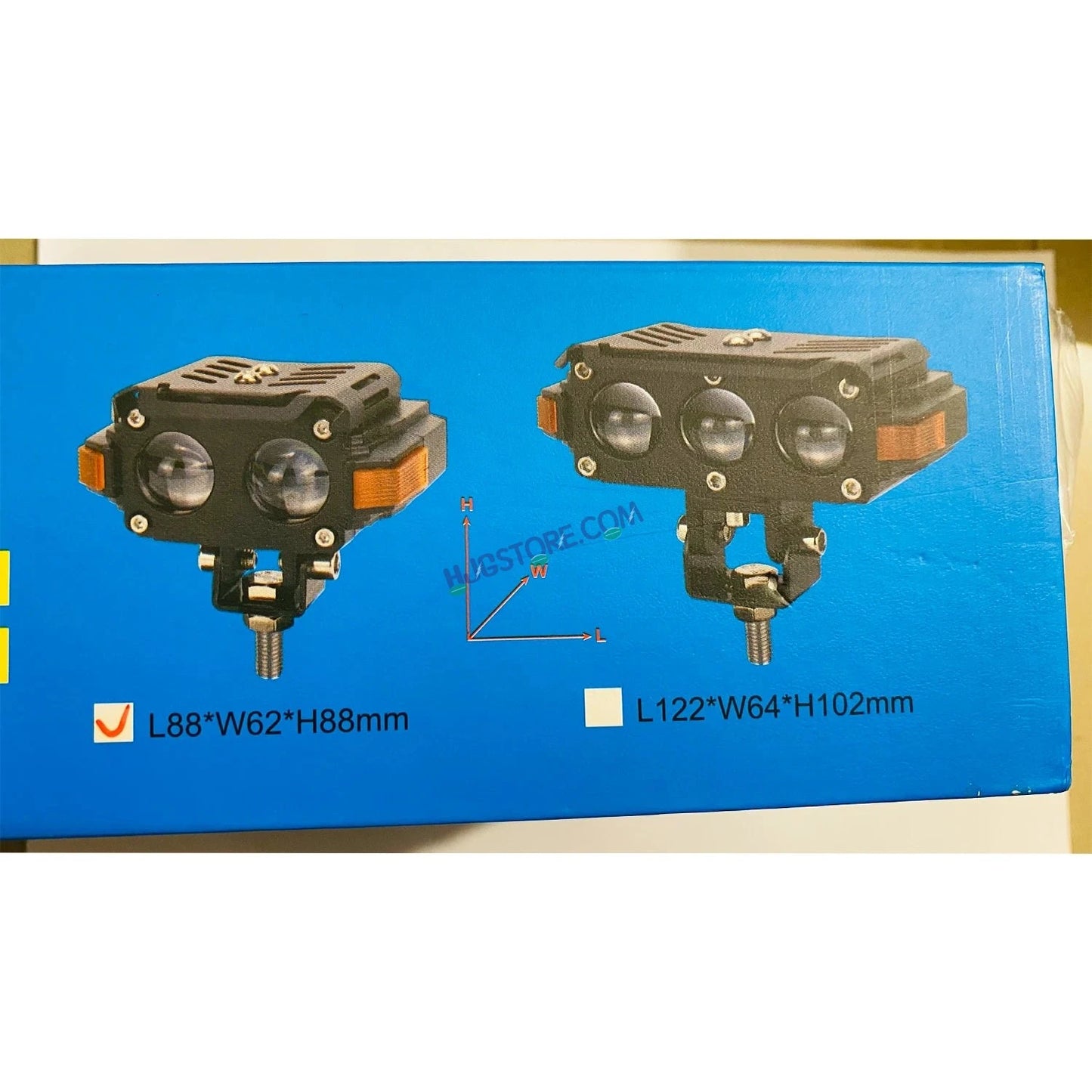 HJG Hazard 2 Lens Foglight with Wiring Kit Combo Double 2 Lens 80W with Hazard DRL Foglight Ultra Wide Dual Intensity LED Fog Lights White/Yellow (2*40W = 80W Total) Universal For All Cars & Bikes LIU HJG Hazard S60 2 Lens Projector Fog with Wiring Kit - HJGstore.com