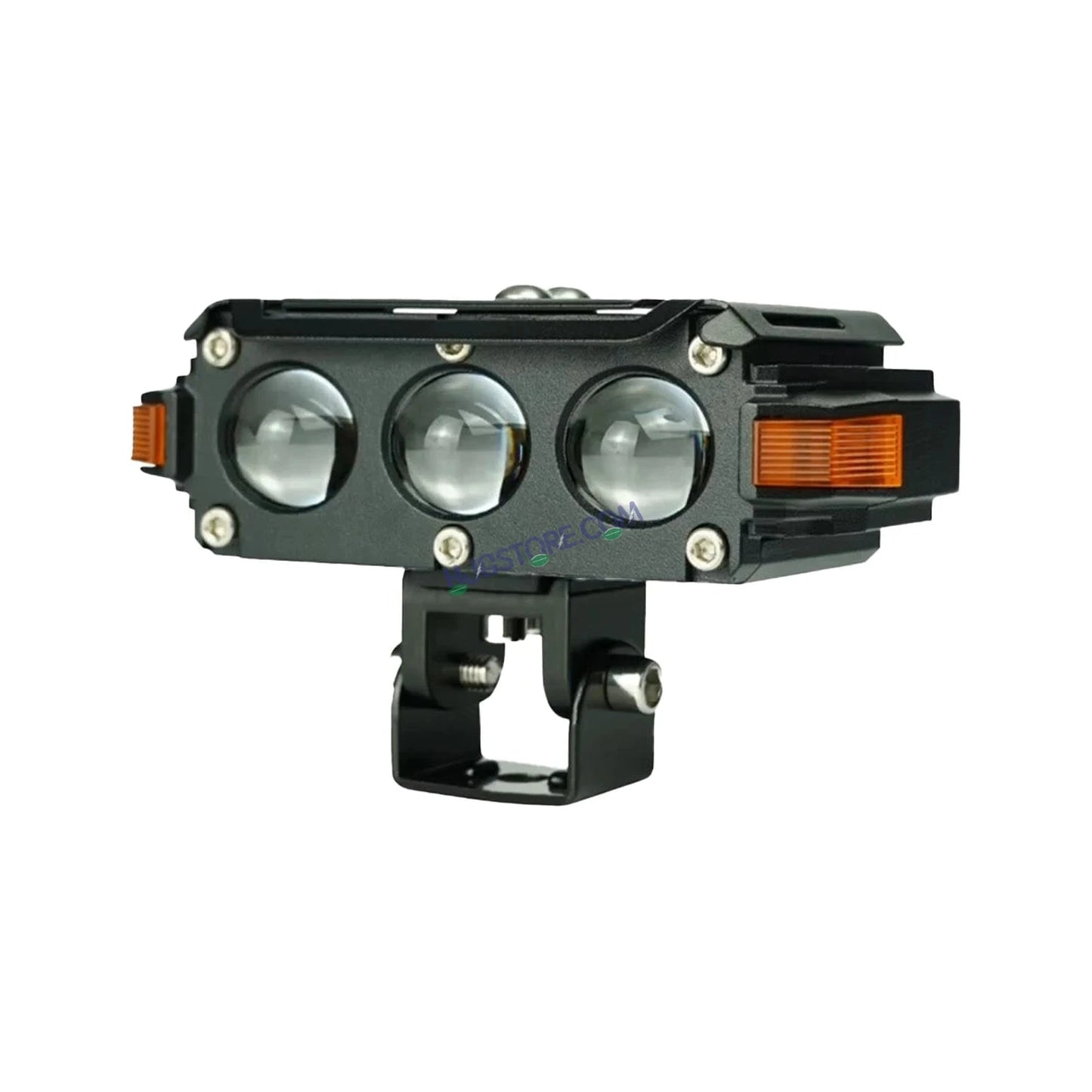HJG Hazard 3 Lens Foglight with Wiring Kit Combo Triple 3 Lens 120W with Hazard DRL Foglight Ultra Wide Dual Intensity LED Fog Lights White/Yellow (2*60W = 120W Total) Universal For All Cars & Bikes LIU HJG Hazard S61 3 Lens Projector Fog with Wiring Kit - HJGstore.com