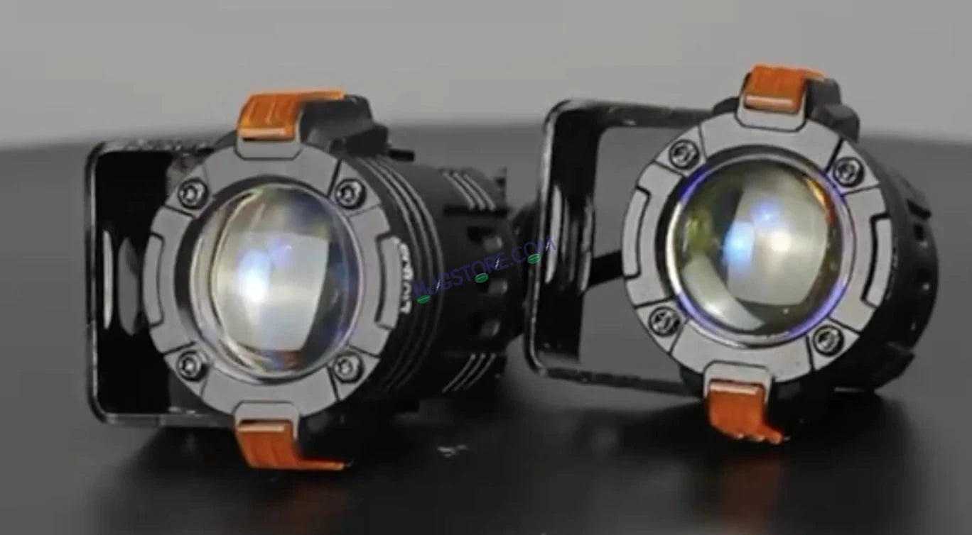 HJG S-82 Foglight Projector Lens Foglight 80W with Hazard Indicator Projector Lens Fog Light 80W Foglight Ultra Wide Dual Intensity LED Fog Lights White/Yellow Universal For All Cars & Bikes with Hazard Indicator LIU HJG S-82 Foglight with Red Amber DRL - HJGstore.com