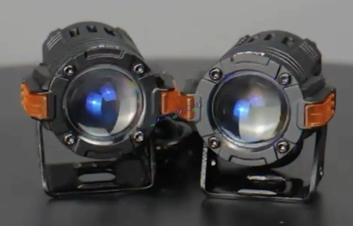 HJG S-82 Foglight Projector Lens Foglight 80W with Hazard Indicator Projector Lens Fog Light 80W Foglight Ultra Wide Dual Intensity LED Fog Lights White/Yellow Universal For All Cars & Bikes with Hazard Indicator LIU HJG S-82 Foglight with Red Amber DRL - HJGstore.com