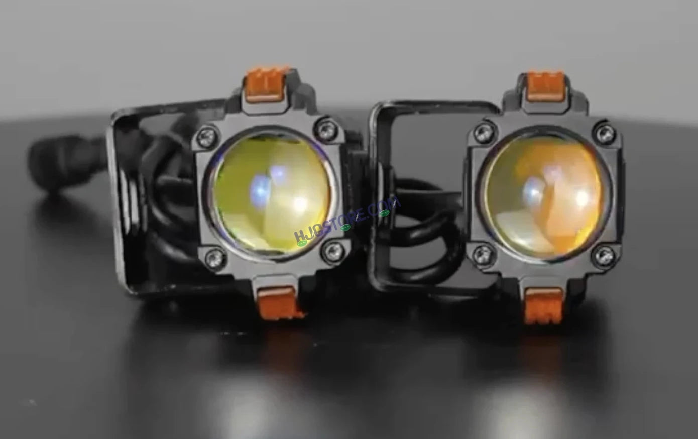 HJG S-83 Foglight Projector Lens Foglight 80W with Hazard Indicator Projector Lens Fog Light 80W Foglight Ultra Wide Dual Intensity LED Fog Lights White/Yellow Universal For All Cars & Bikes with Hazard Indicator LIU HJG S-83 Foglight with Red Amber DRL - HJGstore.com
