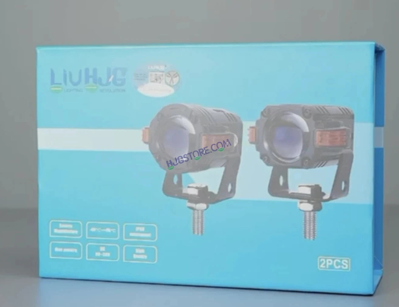 HJG S-83 Foglight Projector Lens Foglight 80W with Hazard Indicator Projector Lens Fog Light 80W Foglight Ultra Wide Dual Intensity LED Fog Lights White/Yellow Universal For All Cars & Bikes with Hazard Indicator LIU HJG S-83 Foglight with Red Amber DRL - HJGstore.com