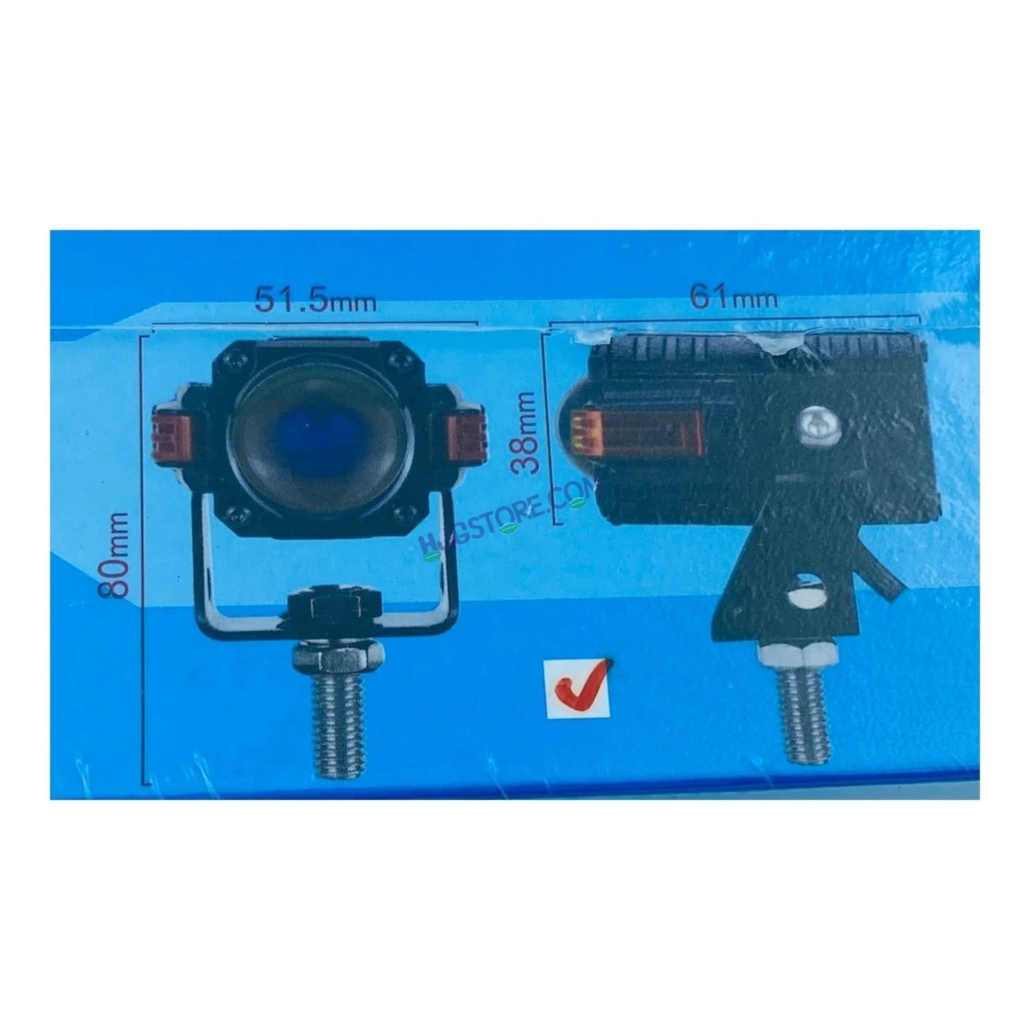 HJG S-83 Foglight Projector Lens Foglight 80W with Hazard Indicator Projector Lens Fog Light 80W Foglight Ultra Wide Dual Intensity LED Fog Lights White/Yellow Universal For All Cars & Bikes with Hazard Indicator LIU HJG S-83 Foglight with Red Amber DRL - HJGstore.com