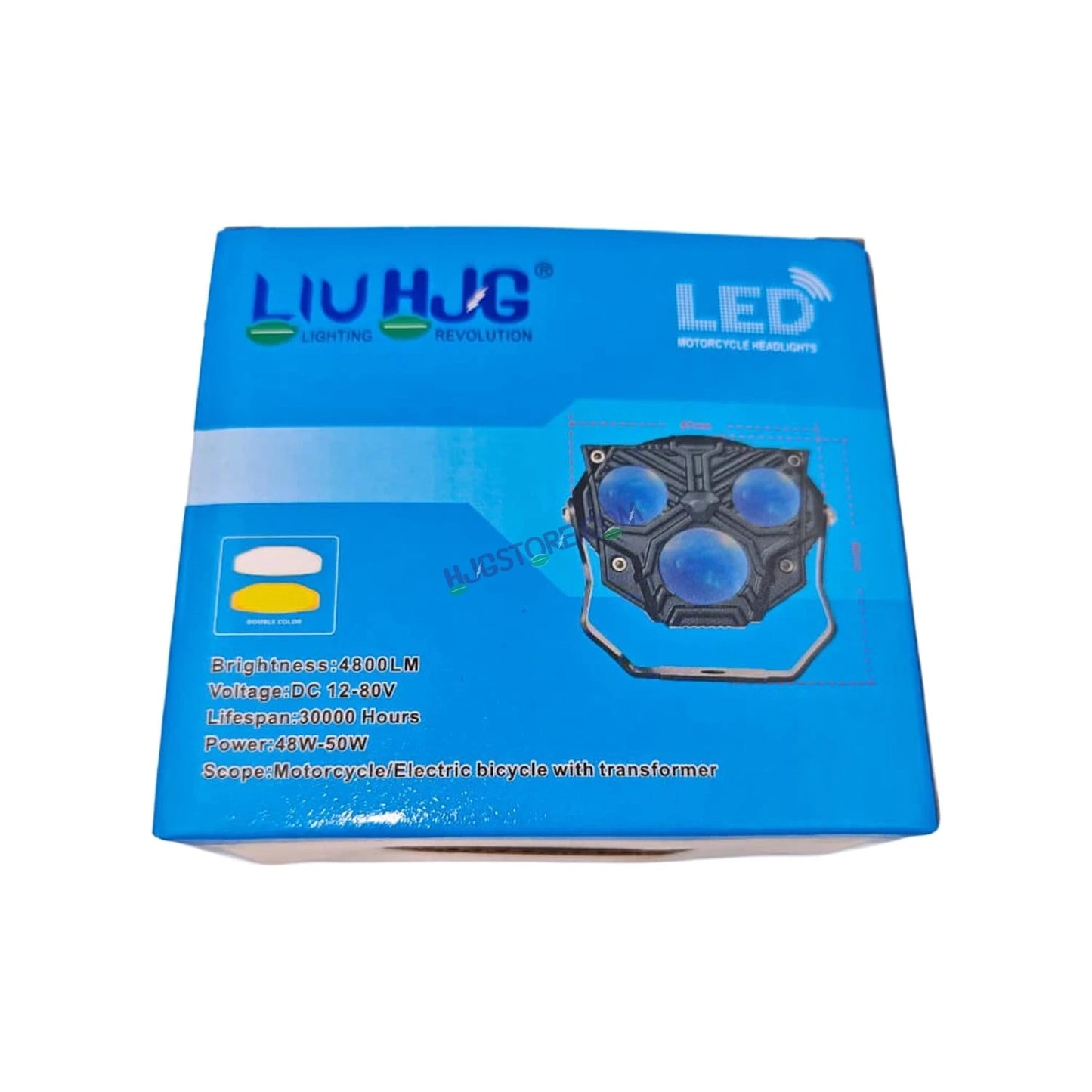 HJG Transformer 3 Projector Foglight 50W with Wide Spread Red DRL/White/Yellow/Warm White Light 50W 1pc Foglight Ultra Wide Dual Intensity LED Driving Fog Lights 3000K/4300K/6500K Universal For All Cars & Bikes LIU HJG Transformer 3 Foglight, Pack of 1 - HJGstore.com