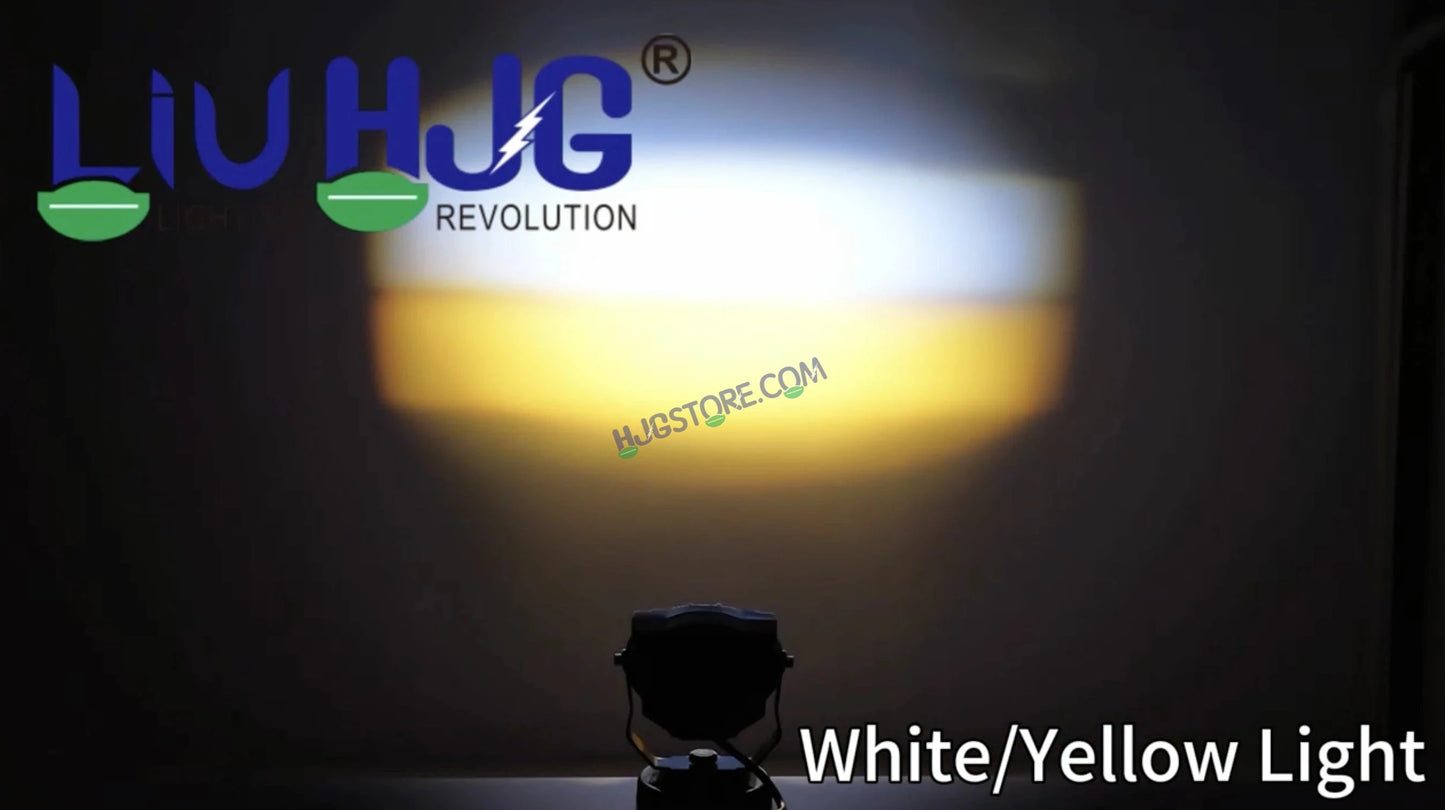 HJG Transformer 3 Projector Foglight 100W with Wide Spread Red DRL/White/Yellow/Warm White Light 100W 2pc Foglight Ultra Wide Dual Intensity LED Driving Fog Lights 3000K/4300K/6500K Universal For All Cars & Bikes LIU HJG Transformer 3 Foglight, Pack of 2 - HJGstore.com