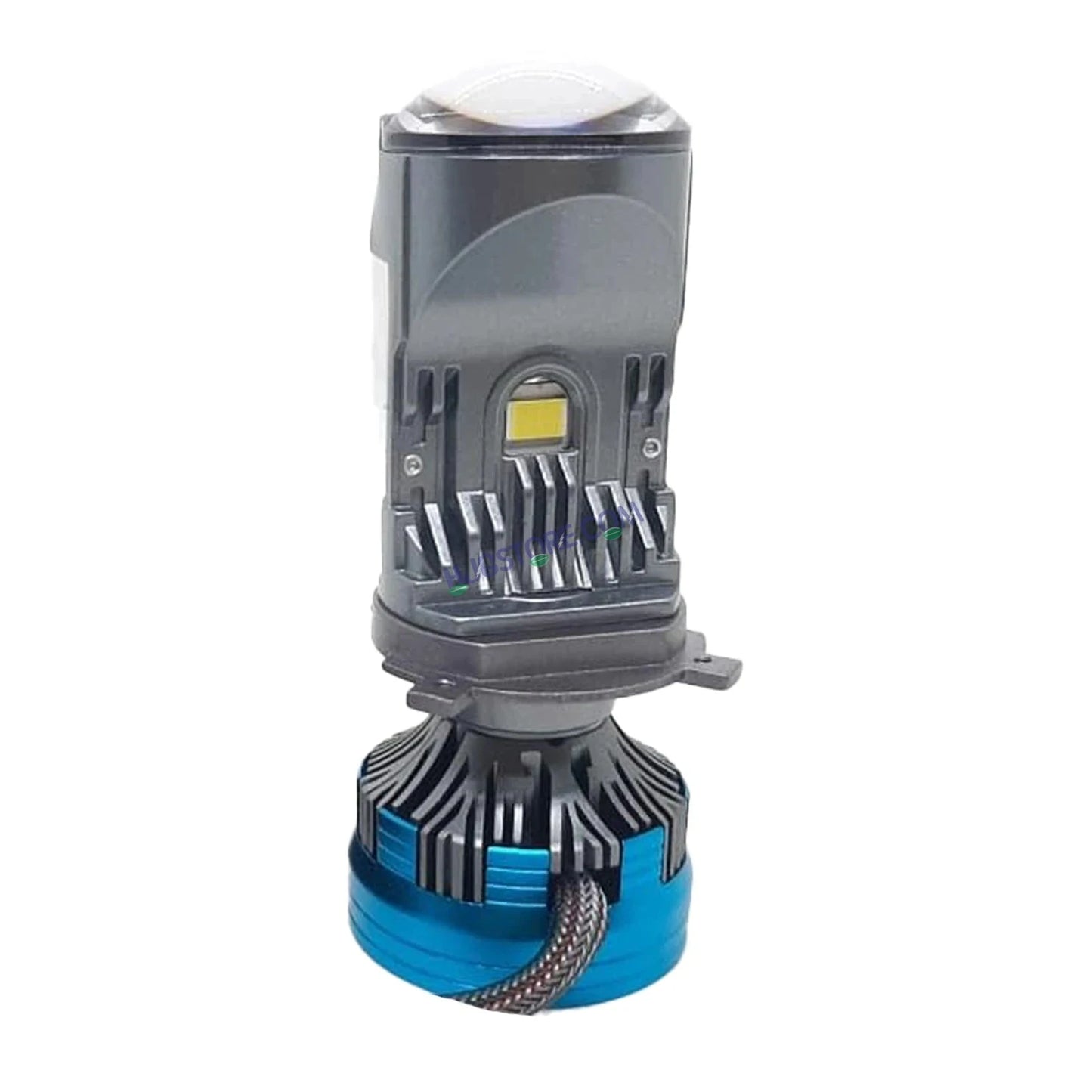 HJG Y6 New Model 125W Projector Lens H4 LED Bulb 125W HJG Y6 Projector Light Lamp H4 LED Mini Projector Lens with Fan for Bike Bulb 12500LM Conversion Kit Hi/Lo Beam Headlight 12V/24V for Motorcycle, Set of 1, White Hi/Lo LIU HJG Y6 H4 125W, Pack of 1 - HJGstore.com