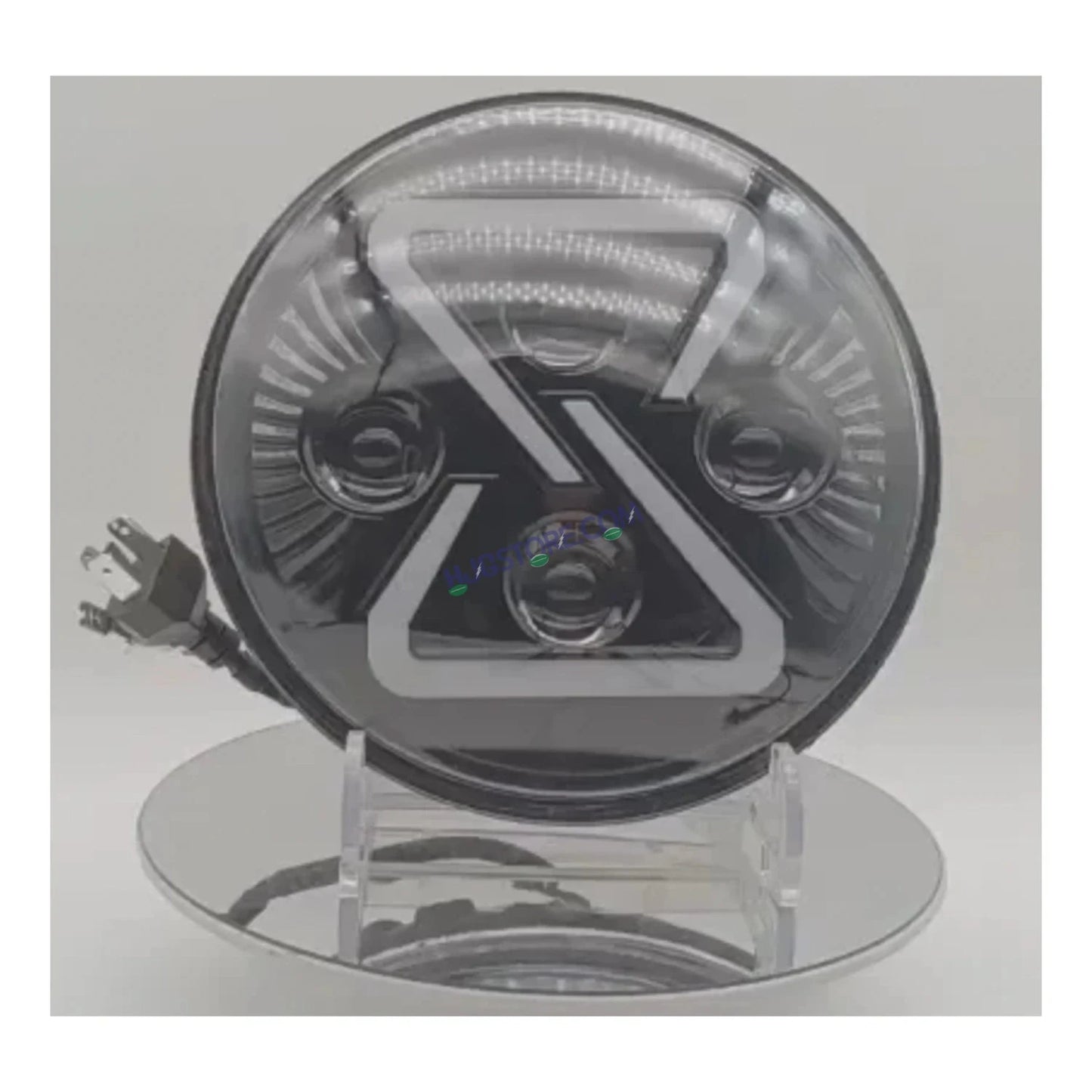 HJG 7 Inch Z Shape Animated Blue DRL White LED Headlight New Model Z Shape Headlight Assembly for Thar Royal Enfield | 75-120W CREE/Osram LED Chip Multi color Compatible with Royal Enfield, Jeep, Thar, Gypsy - HJGstore.com