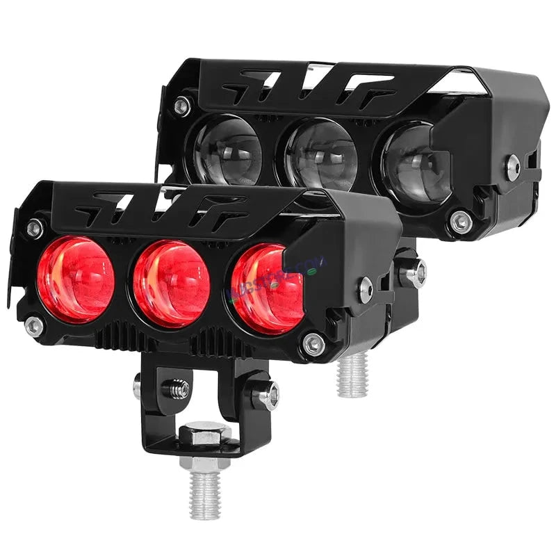 HJG Future Eyes 3 Lens 90W 3 Lens MEGA DRIVE Fog Light For Bike/Car/Thar/Jeep ( Cool White, 45W each * 2 = 90W Total ) - Pack of 2 Future Eyes 3 Lens - HJGstore.com