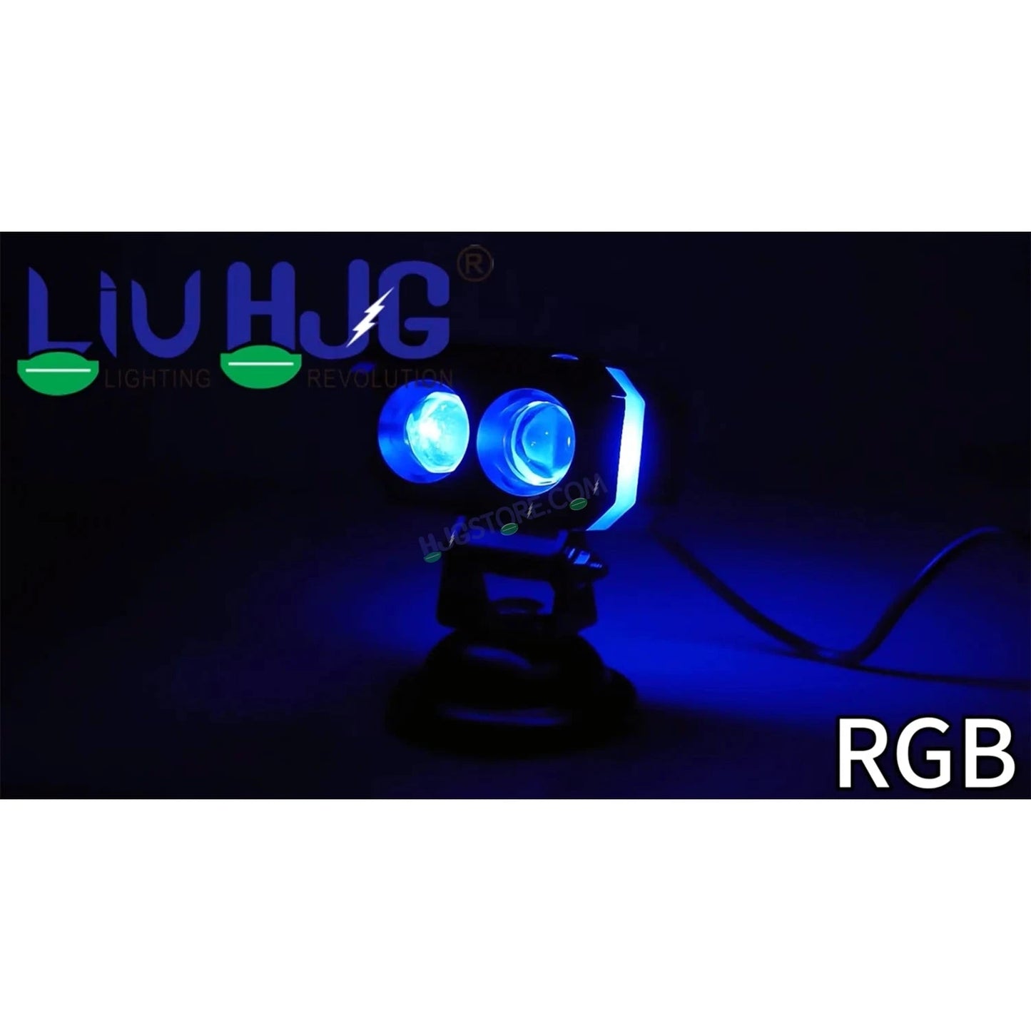HJG M Series RGB DRL 2 Lens Projector Lens 2pc Foglight RGB DRL Modes 2 Lens LED Projector Fog Lens 50W with RGB DRL Foglight Ultra Wide Dual Intensity LED Fog Lights White/Yellow/RGB DRL Projector (50W) Universal For All Cars & Bikes LIU HJG RGB Foglight - HJGstore.com