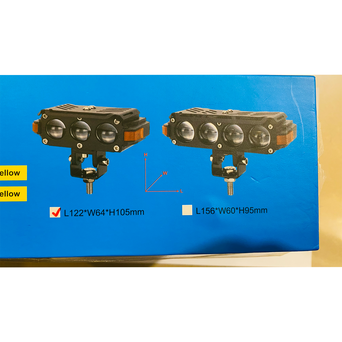 HJG Hazard 3 Lens Foglight with Wiring Kit Combo Triple 3 Lens 120W with Hazard DRL Foglight Ultra Wide Dual Intensity LED Fog Lights White/Yellow (2*60W = 120W Total) Universal For All Cars & Bikes LIU HJG Hazard S61 3 Lens Projector Fog with Wiring Kit - HJGstore.com