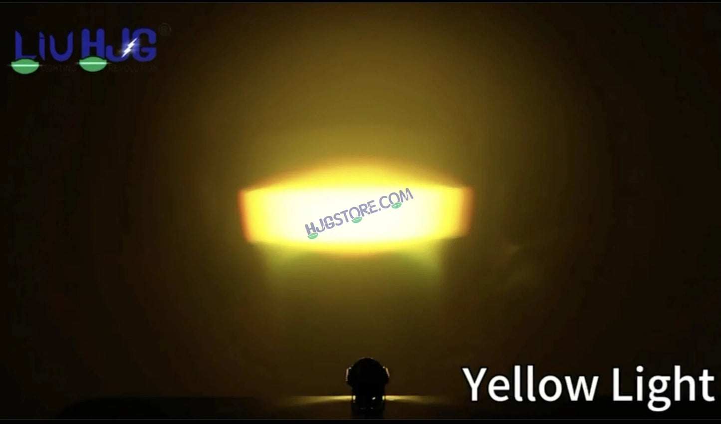 HJG S-82 Foglight Projector Lens Foglight 80W with Hazard Indicator Projector Lens Fog Light 80W Foglight Ultra Wide Dual Intensity LED Fog Lights White/Yellow Universal For All Cars & Bikes with Hazard Indicator LIU HJG S-82 Foglight with Red Amber DRL - HJGstore.com