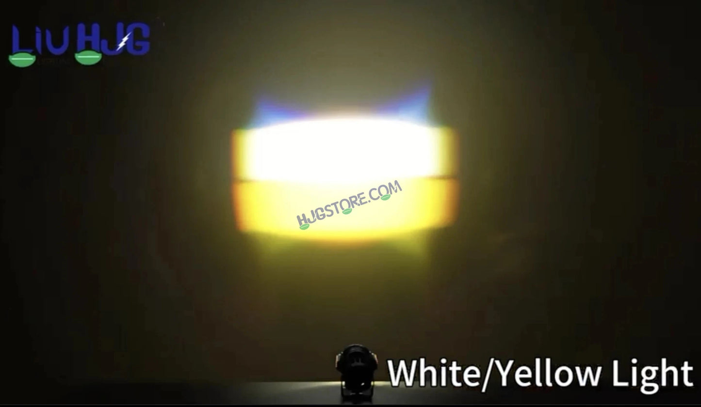 HJG S-82 Foglight Projector Lens Foglight 80W with Hazard Indicator Projector Lens Fog Light 80W Foglight Ultra Wide Dual Intensity LED Fog Lights White/Yellow Universal For All Cars & Bikes with Hazard Indicator LIU HJG S-82 Foglight with Red Amber DRL - HJGstore.com