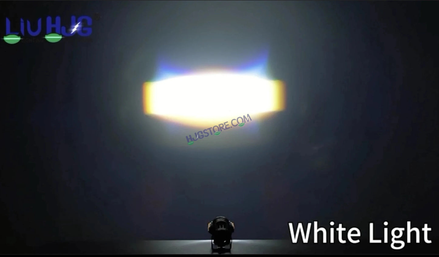 HJG S-82 Foglight Projector Lens Foglight 80W with Hazard Indicator Projector Lens Fog Light 80W Foglight Ultra Wide Dual Intensity LED Fog Lights White/Yellow Universal For All Cars & Bikes with Hazard Indicator LIU HJG S-82 Foglight with Red Amber DRL - HJGstore.com