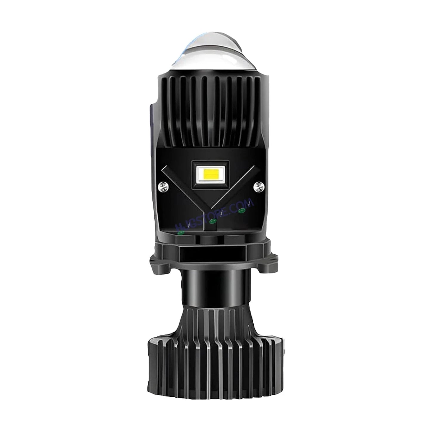 HJG Dual Y6 Condenser RTD Lens Dual Projector Lens H4 LED Bulb 50W HJG Y6 Projector Light Lamp H4 LED Mini Projector Lens with Fan for Bike Bulb 7000LM Conversion Kit Hi/Lo Beam Headlight 12V/24V for Motorcycle, Set of 1, White Hi/Lo - HJGstore.com
