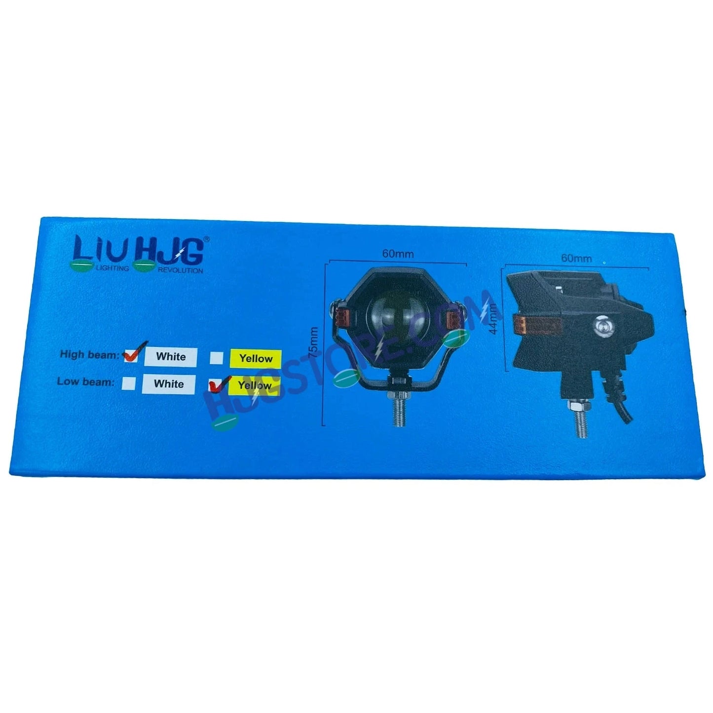 HJG Spaceship Foglight 80W 1 Lens Space Ship Fog Projector Lens 2pc Foglight Red Devil Side Amber DRL Modes 80W Foglight Ultra Wide Dual Intensity LED Fog Lights White/Yellow/Red Projector (80W) Universal For All Cars & Bikes LIU HJG Space Ship Foglight - HJGstore.com