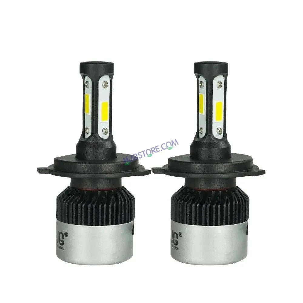 HJG Original Nighteye H4 LED Car SUV Headlight Bulb with H4 Fitting COB Chips 6500K White for bike (Pack of 2) 100W - HJGstore.com