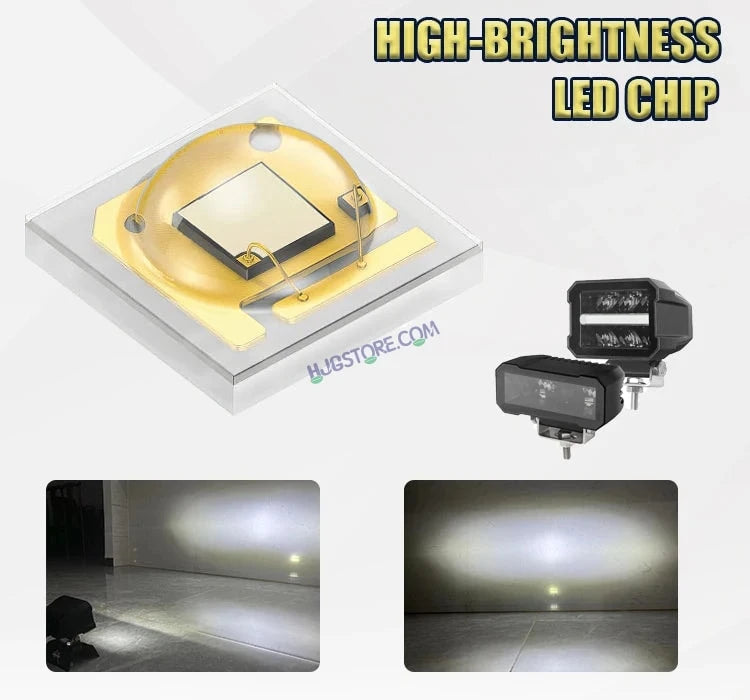 HJG W26 Bezelless Blade CREE Lens Foglight 60W Square Edge W26 Bezelless Blade 1pc Foglight 60W Foglight Ultra Wide Intensity LED Foglight White CREE Spread Foglight (60W) Universal For All Cars & Bikes LIU HJG W26 Helao Bezelless Blade Lens Foglight 1pc - HJGstore.com