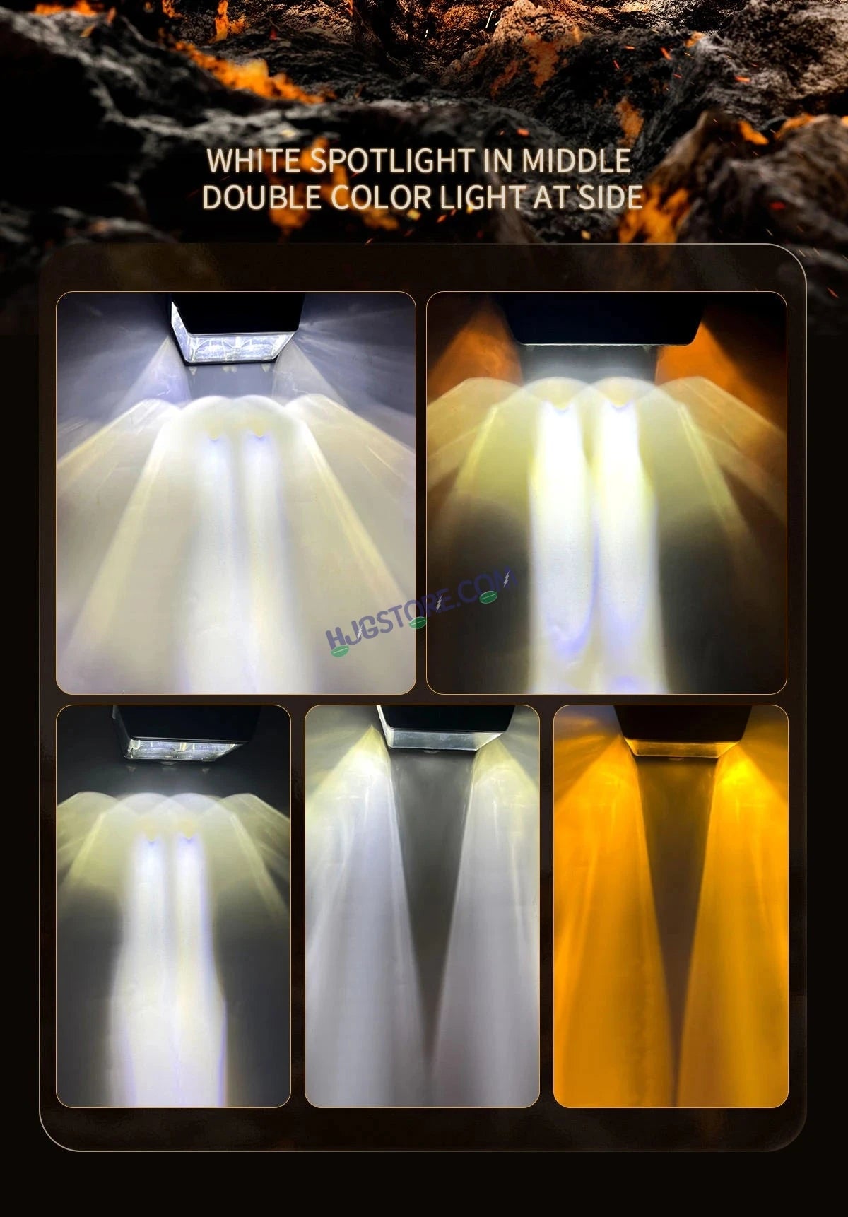 HJG W28 Helao 4x4 Lens CREE Foglight 60W 4x4 Lens Square Edge W28 4 Lens Square Edge 1pc Foglight 60W Foglight Ultra Wide Intensity LED Foglight White CREE Spread Foglight (60W) Universal For All Cars & Bikes LIU HJG W28 Helao 4x4 Lens Foglight Edge Light - HJGstore.com