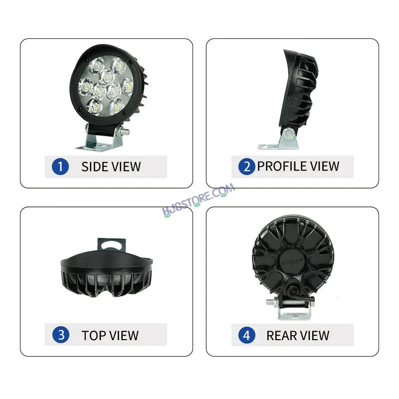 HJG New 9 LED Cap Fog Light 54W 12000 Lumens Fog Light 9 LED CREE 2pc Foglight Spread Light Fog 54W with 12000 Lumens Brightness Foglight Ultra Wide Intensity LED Fog Lights 9 LED CREE (54W) Universal For All Cars & Bikes LIU HJG 9 LED Cap 54W Fog 2pc - HJGstore.com