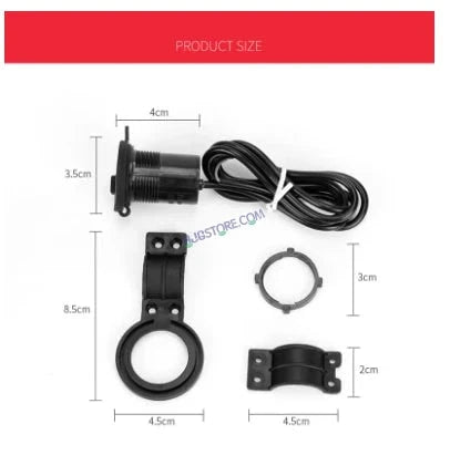 HJG USB Mobile Fast Charger Waterproof Motorcycle Handlebar USB Charger for Bike, Two Wheelers Universal LIU HJG Two Wheeler USB Mobile Phone Fast Charger 12V 5V-1.5A Moto Adapter Power Supply Socket for Phone Mobile Motorbike Accessories - HJGstore.com