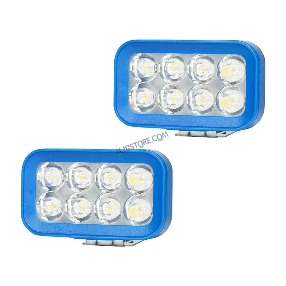 HJG 8 LED Rectangle Foglight Foglamp 3 Colour White, Warm White, Yellow HJG Foglight HJG Car Accessories Led Headlights Mini Driving Lights Led Fog Lights For Motorcycle Lights, Set of 2 - HJGstore.com