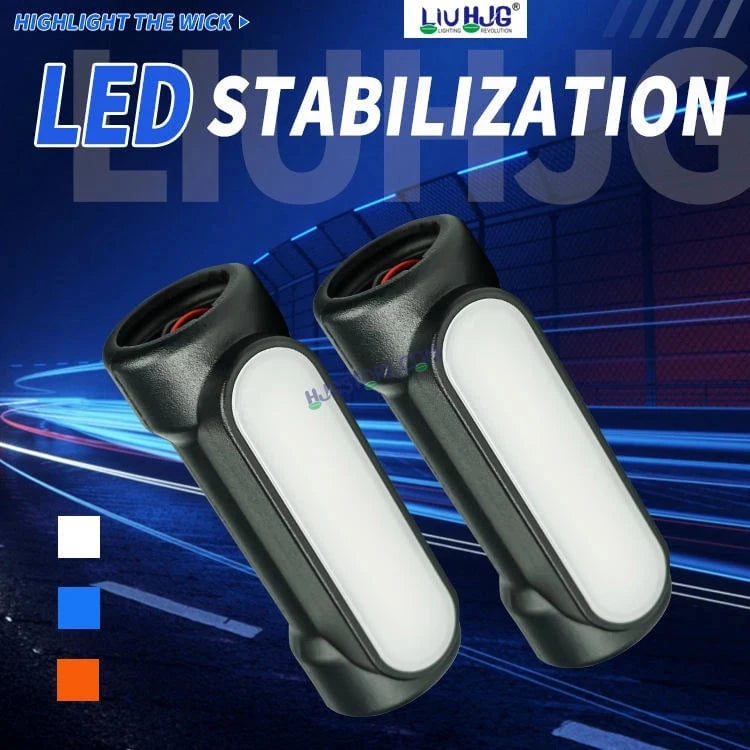 HJG Leg Guard LED DRL Turn Signal Indicator Hazard Lights Crash Bar for Motorcycles (White/Yellow, Red/Yellow, Blue/Yellow) LIU HJG Leg Guard DRL - HJGstore.com