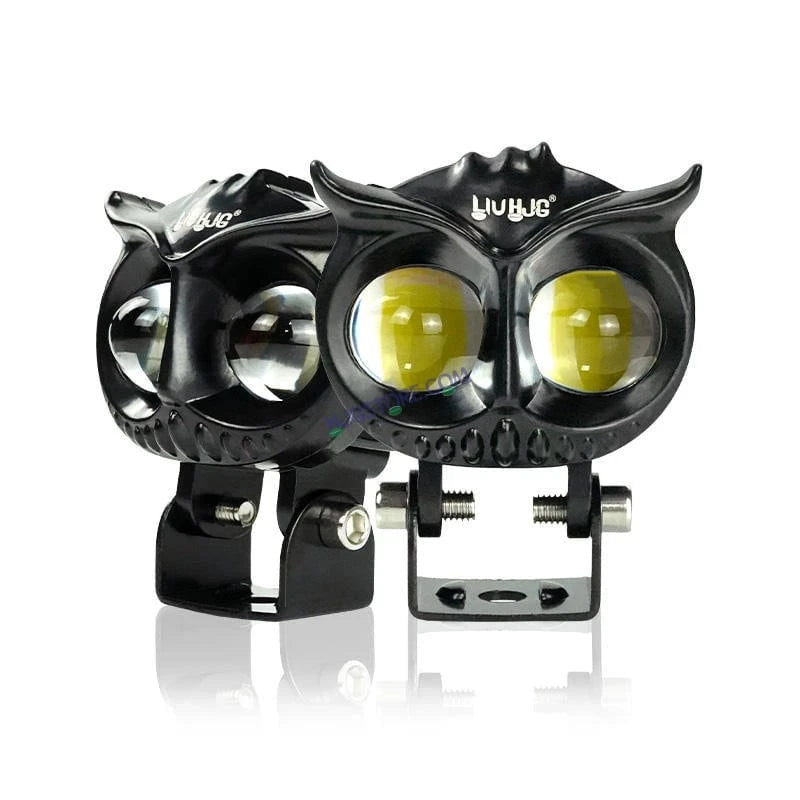 HJG New Model Owl Fog Light For Bike/Car/Thar/Jeep ( Cool White, 40W each * 2 = 80W Total ) - Pack of 2 - HJGstore.com