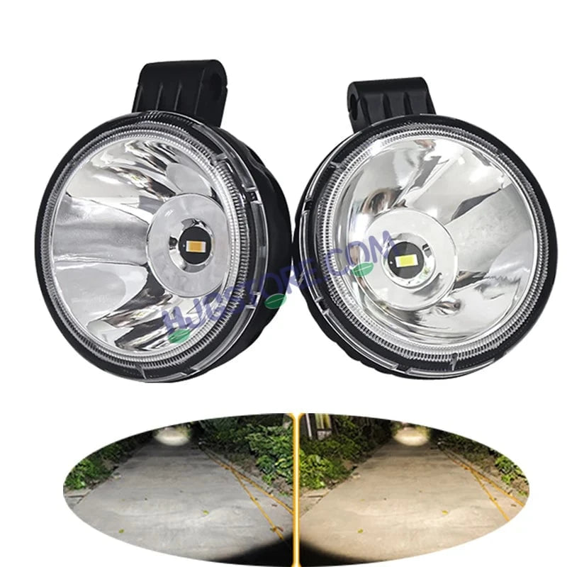 HJG W12 3 Inch Round Classic Foglamp 3 Inch Round Foglight White LED Foglight Ultra Wide Spread White Light Foglight Ultra Wide High Intensity LED Driving Fog Lights Universal For All Cars & Bikes LIU HJG Classic W12 3 Inch Round Shape Foglight - HJGstore.com