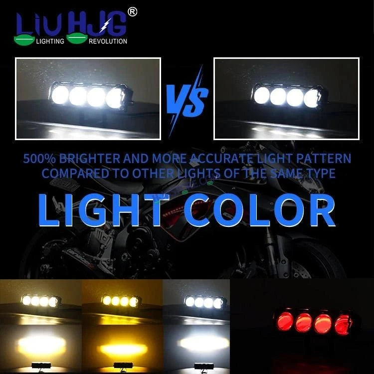 HJG Future Eyes 4 Lens 120W 4 Lens MEGA DRIVE Fog Light For Bike/Car/Thar/Jeep ( Cool White, 60W each * 2 = 120W Total ) - Pack of 2 Future Eyes 4 Lens - HJGstore.com