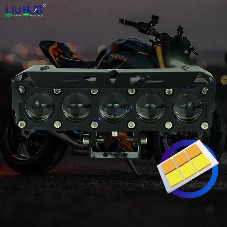 HJG ORIGINAL 150W 5 Lens MEGA DRIVE Fog Light For Bike/Car/Thar/Jeep ( Cool White, 75W each * 2 = 150W Total ) - Pack of 2 - HJGstore.com