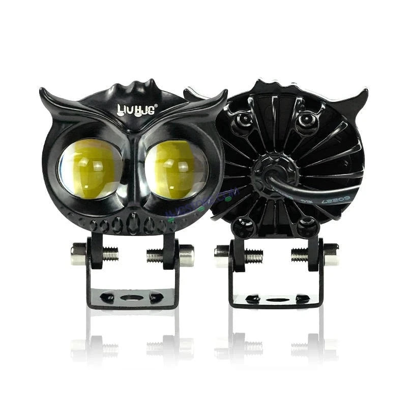 HJG New Model Owl Fog Light For Bike/Car/Thar/Jeep ( Cool White, 40W each * 2 = 80W Total ) - Pack of 2 - HJGstore.com
