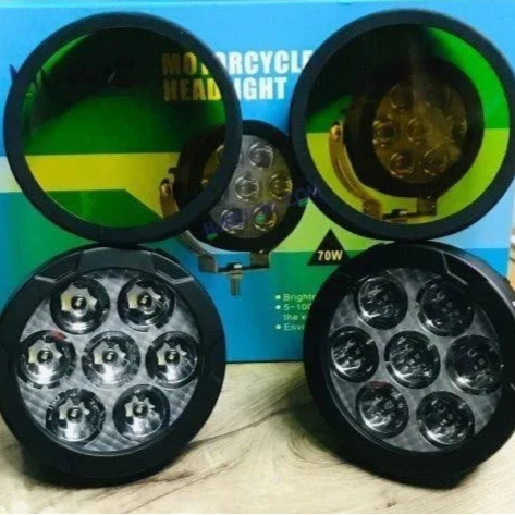 HJG Original 140W Dual Color Yellow/White LED Fog Lights with Yellow Filter Cap Waterproof Light for Bikes, Cars, Jeeps Yellow Filter Cap - HJGstore.com