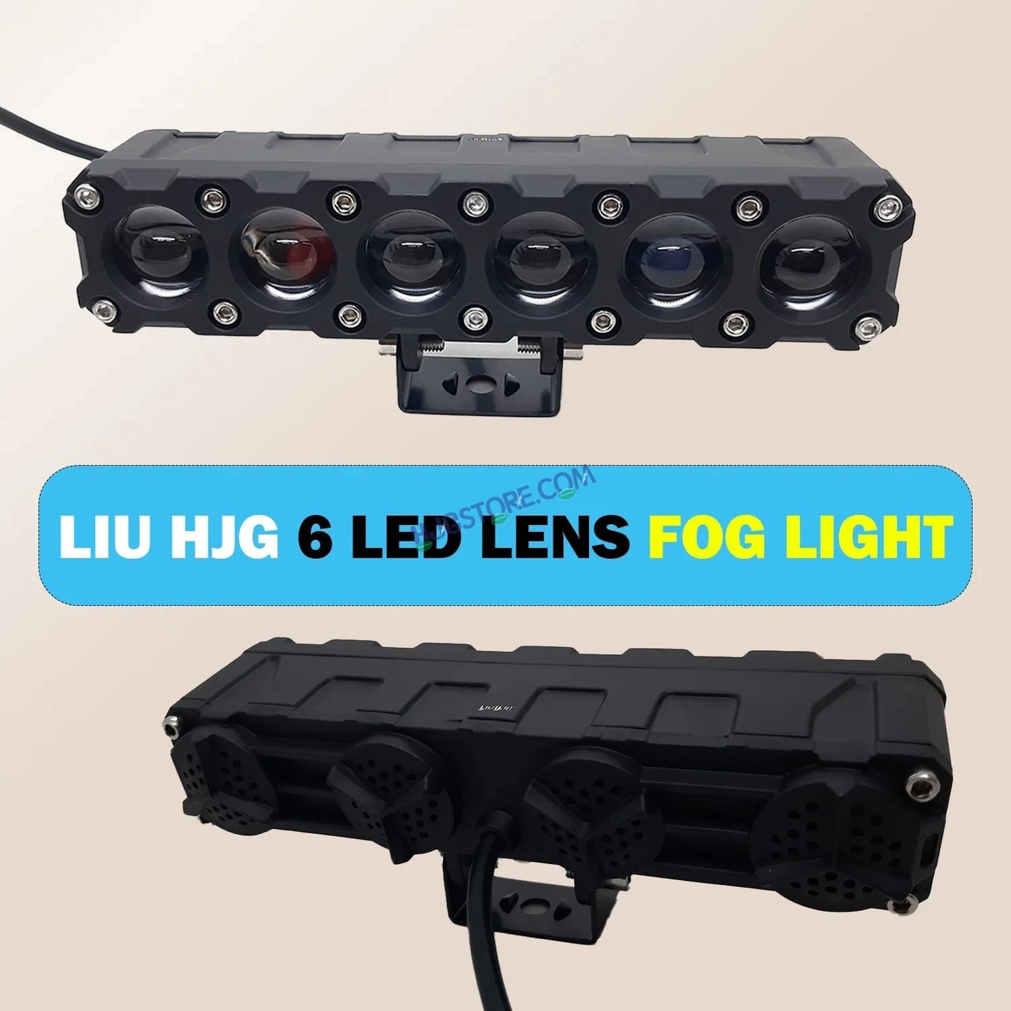 LIUHJG LIU HJG Future Eyes 6 Lens Heavy 180W 6 Lens MEGA DRIVE Fog Light For Bike/Car/Thar/Jeep ( Cool White, 90W each * 2 = 180W Total ) - Pack of 2 HJG Future Eyes 6 Lens - HJGstore.com