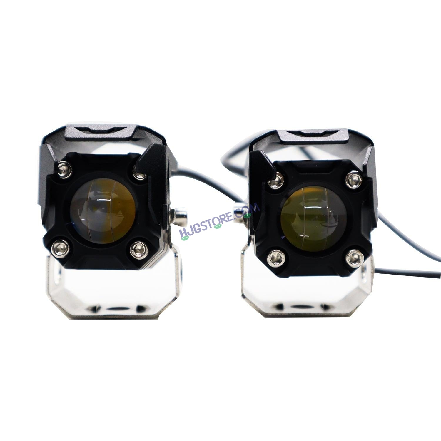 HJG 120W Projector Fog Light LED Work Light Fog Lamp Dual Color Motorcycle Lights Spot Light High beam/Low beam Electric Cars (Headlights) (12-80V DC – 60W) - HJGstore.com