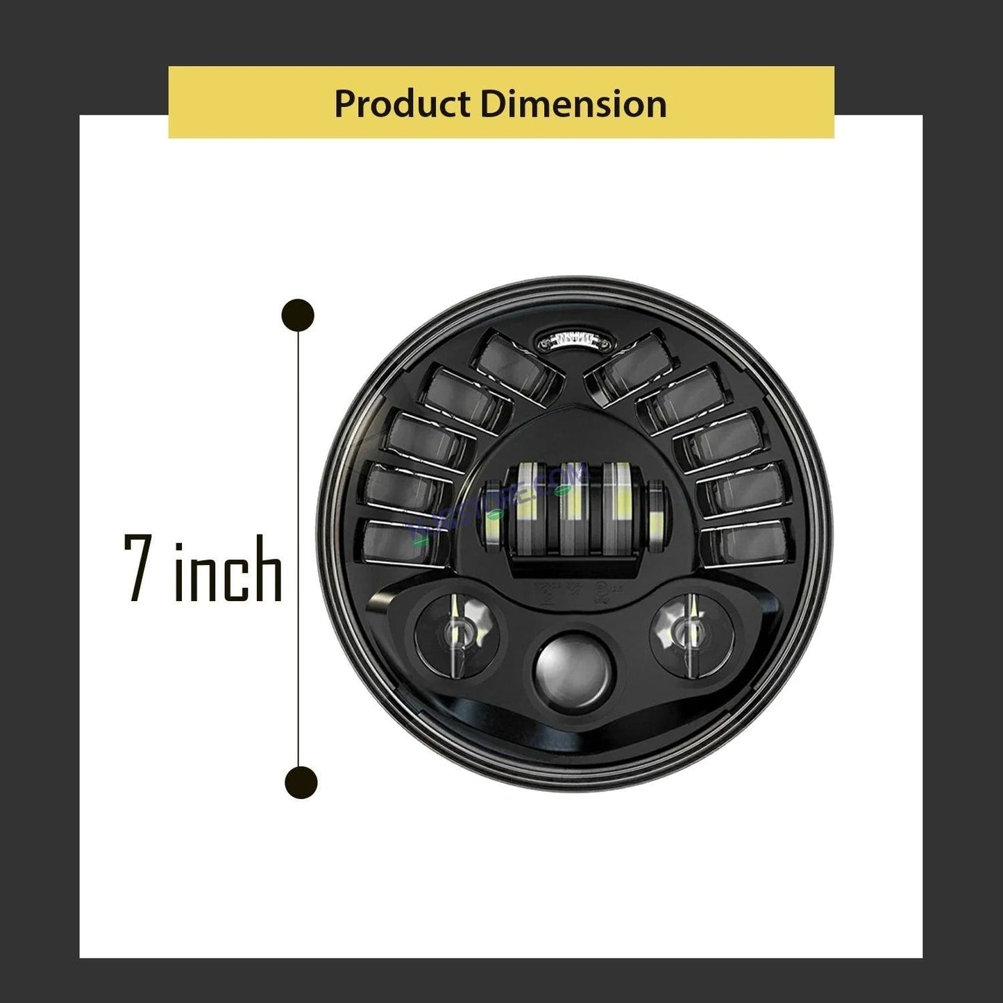HJG 7 Inch Round Headlight with Turn Signal Indicator & Hi/Low Beam for Bullet, Mahindra Thar - HJGstore.com