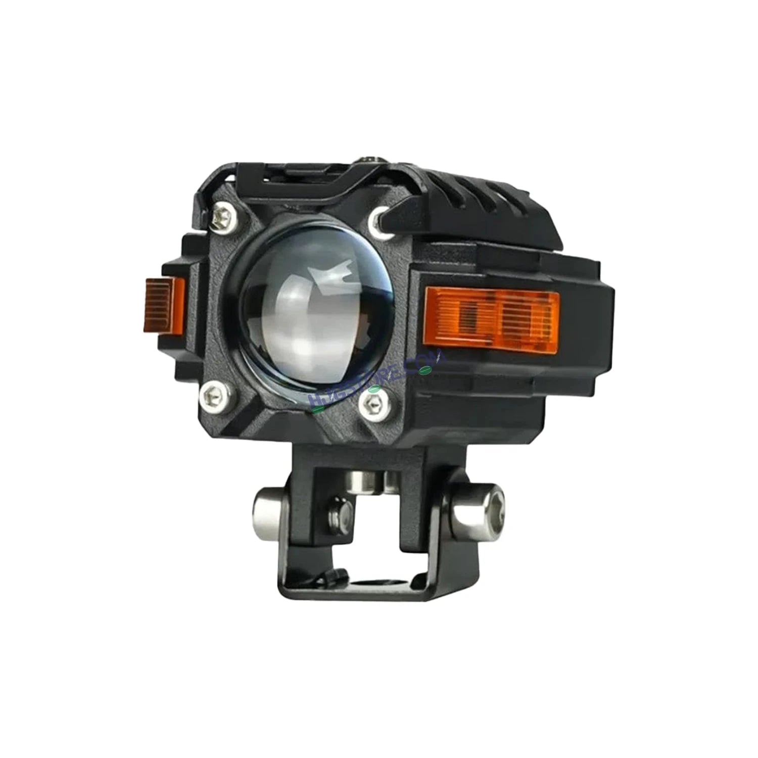 HJG Hazard Single Lens Foglight with Wiring Kit 80W New Model with Red Orange Hazard DRL Foglight Ultra Wide Dual Intensity LED Fog Lights White/Yellow (2*40W= 80W Total) Universal For All Cars & Bikes LIU HJG Hazard S59 1 Lens Fog with Wiring Harness Kit - HJGstore.com