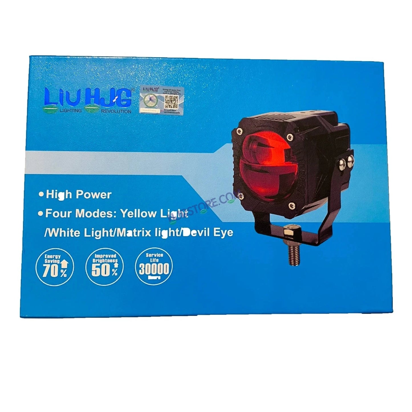 HJG Gorilla Fog Dual Lens 120W Gorilla Projector Foglight New Model with Power Adaptor Foglight Ultra Wide Dual Intensity LED Driving Fog Lights White/Yellow (2*60W = 120W Total) Universal For All Cars & Bikes LIU HJG Gorilla Projector Fog with Red DRL - HJGstore.com