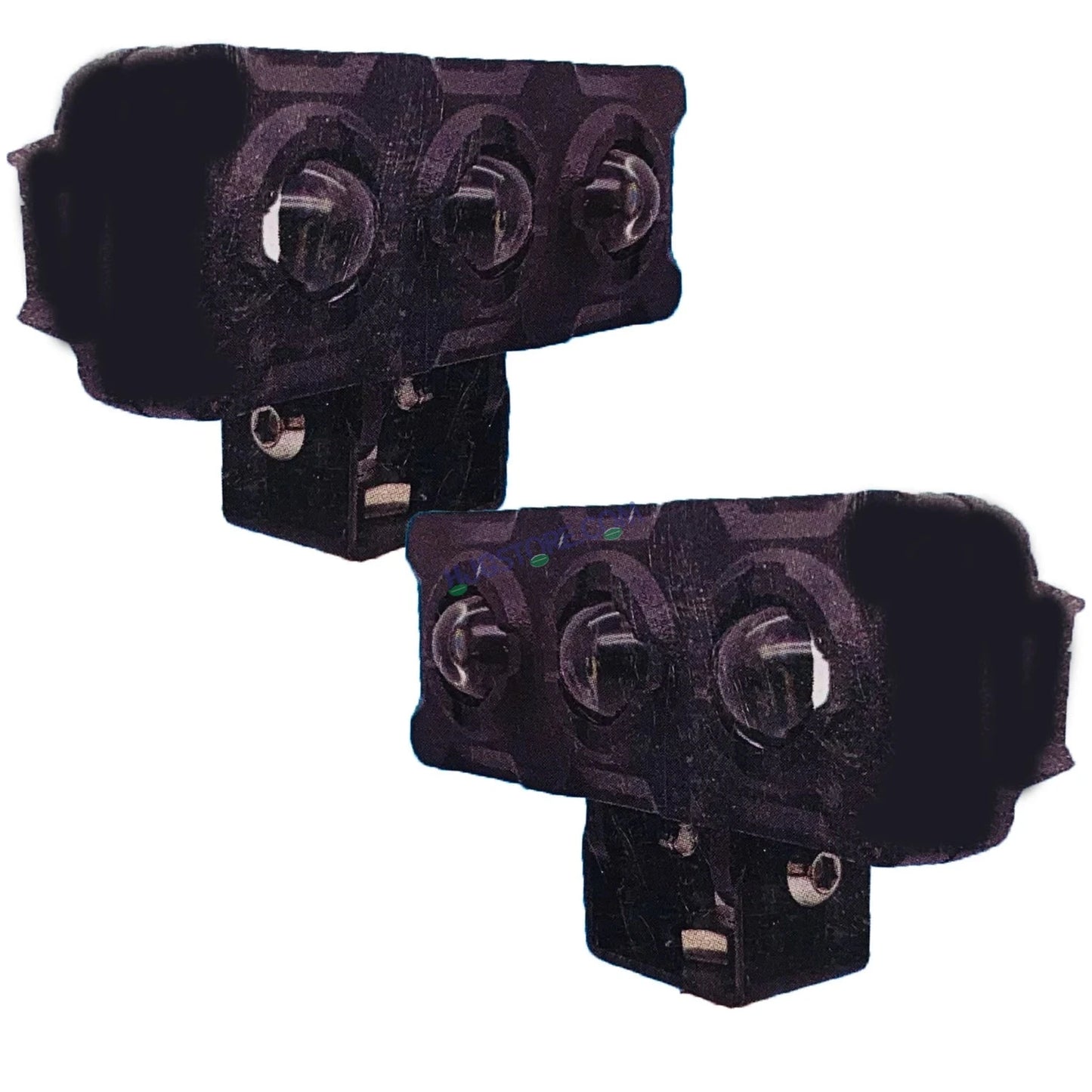 HJG New Model 3 LED Tri Shot 120W Fog Light For Bike/Car/Thar/Jeep ( Cool White and Yellow, 60W each * 2 = 120W Total ) - Pack of 2 - HJGstore.com
