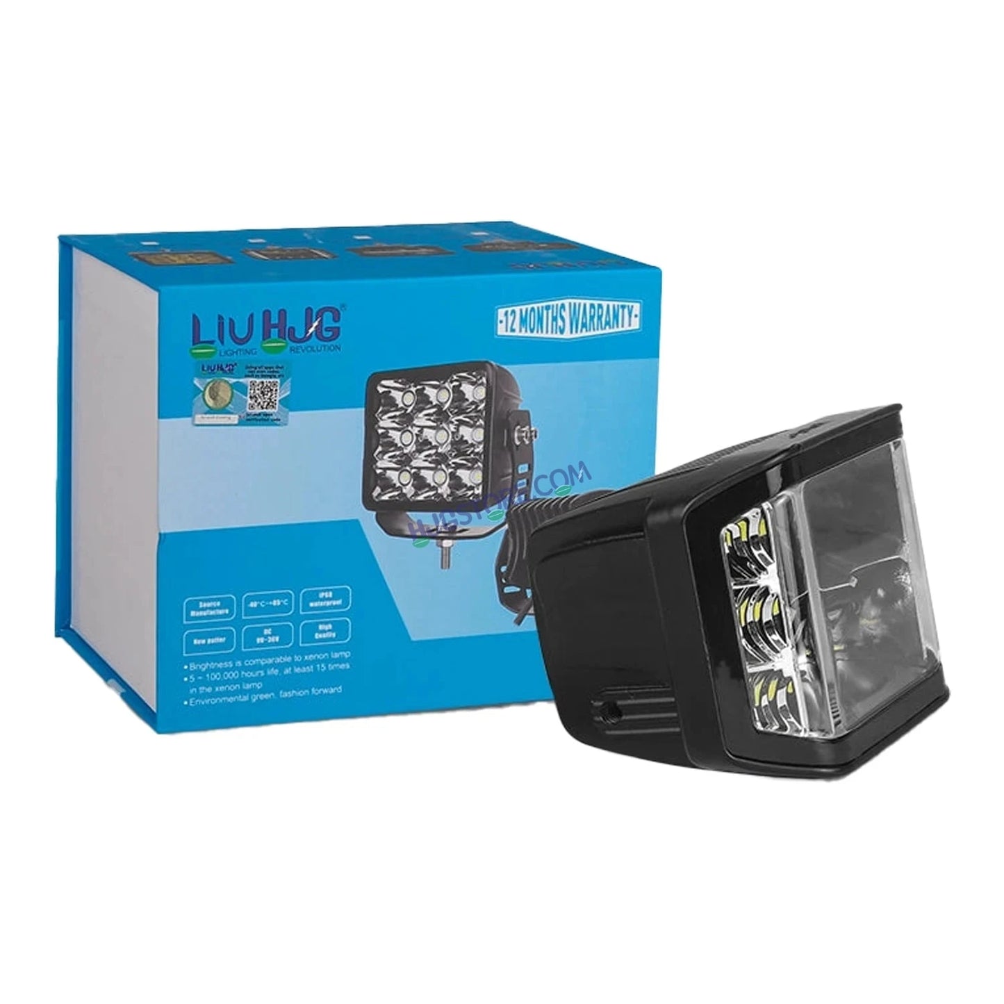 HJG W28 Helao 4x4 Lens CREE Foglight 60W 4x4 Lens Square Edge W28 4 Lens Square Edge 1pc Foglight 60W Foglight Ultra Wide Intensity LED Foglight White CREE Spread Foglight (60W) Universal For All Cars & Bikes LIU HJG W28 Helao 4x4 Lens Foglight Edge Light - HJGstore.com