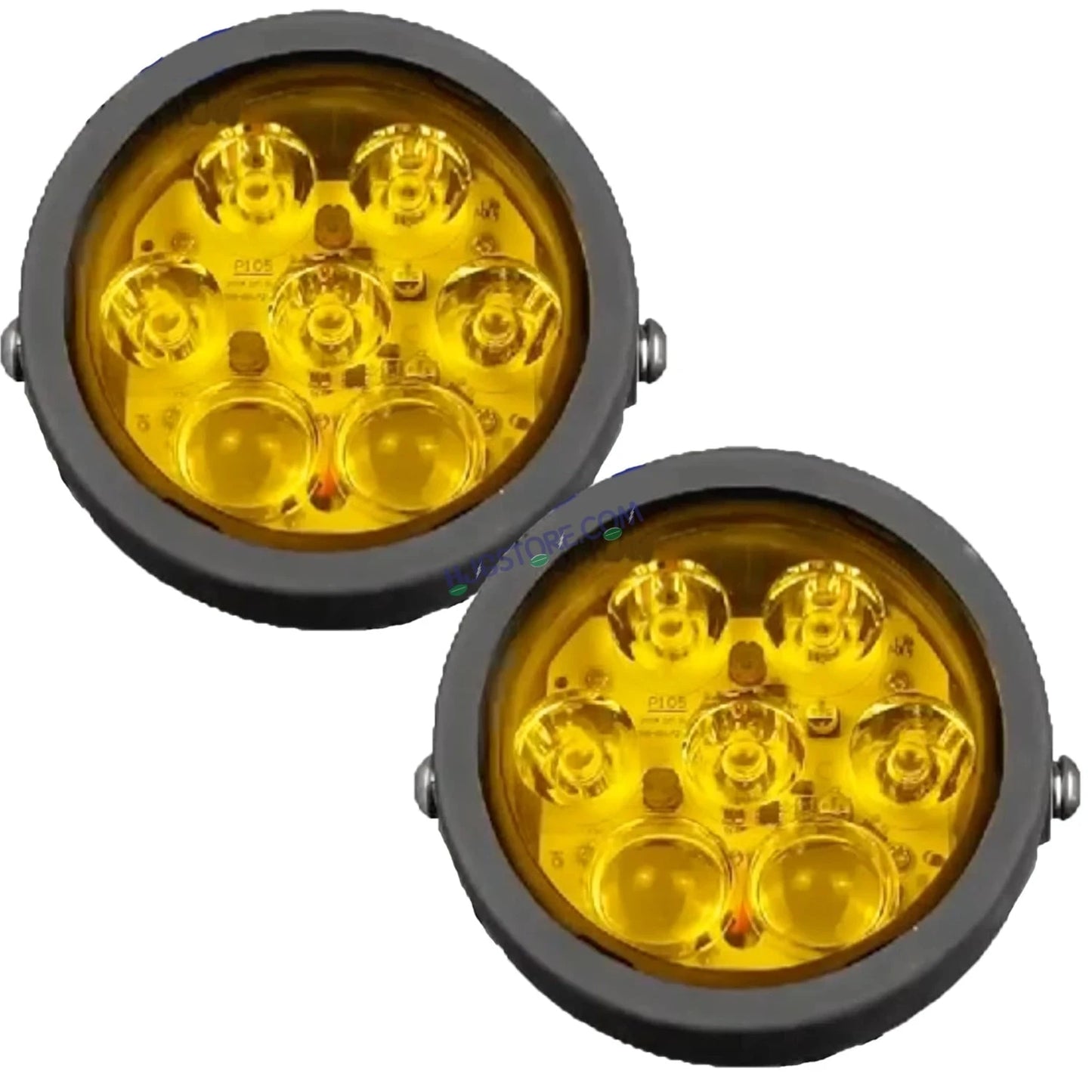 HJG New 7 LED 140W Projector CREE Combo Round Foglight with Yellow Cover 140W 7 LED HJG 140W 5 LED CREE 2 LED Projector 7 LED Foglight Car Accessories Led Headlights Lights Led Fog Lights For Motorcycle Car SUV Lights, Set of 2 HJG 7 LED Projector CREE - HJGstore.com